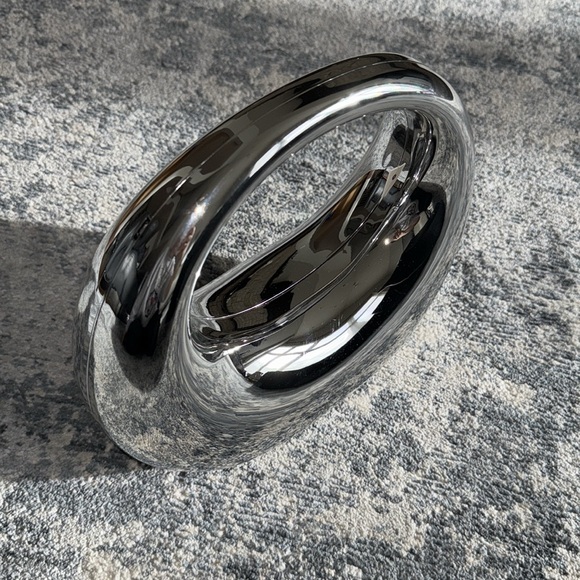 Metallic Crescent Acrylic Evening Purse - Picture 10 of 17